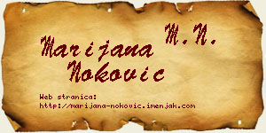 Marijana Noković vizit kartica